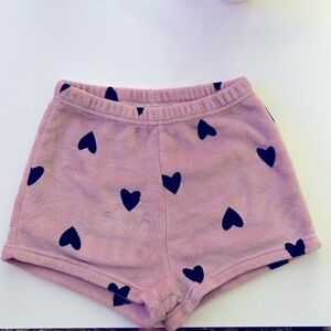 Adorable Fuzzy Super Soft Pink Hearts Sleep Shorts! 😴💕